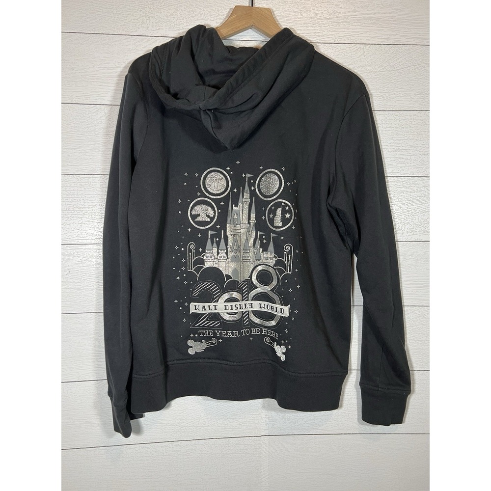 Disneyland Park Castle 2018 XL Women's Full Zip Hoodie Gem The Year To Be